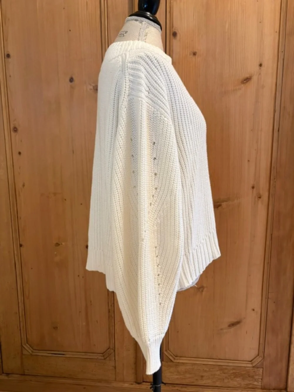 J. Crew Cream Knit Scoop-Neck Sweater